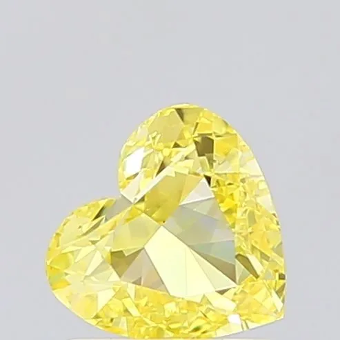 1.00ct HEART Fancy Vivid Yellow VS1 Coloured Lab diamond