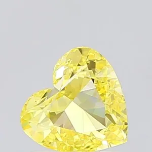 1ct HEART Fancy Vivid Yellow VS1 Coloured Lab diamond