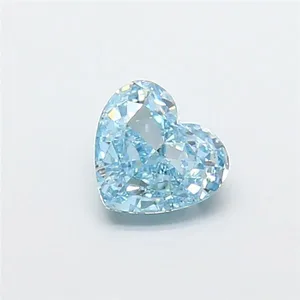 1.04ct HEART Fancy Vivid Blue VS1 Coloured Lab diamond