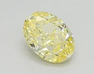 1.01ct OVAL Fancy Intense Yellow VS2 Coloured Lab diamond