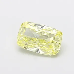 0.92ct CUSHION Fancy Yellow VS1 Coloured Lab diamond