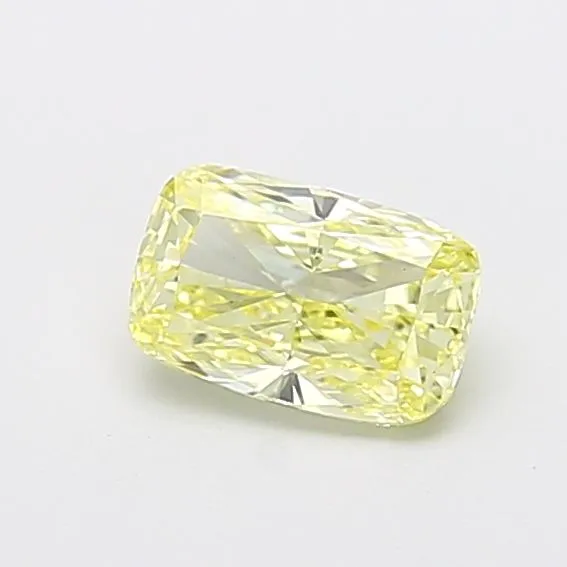 0.92ct CUSHION Fancy Yellow VS1 Coloured Lab diamond