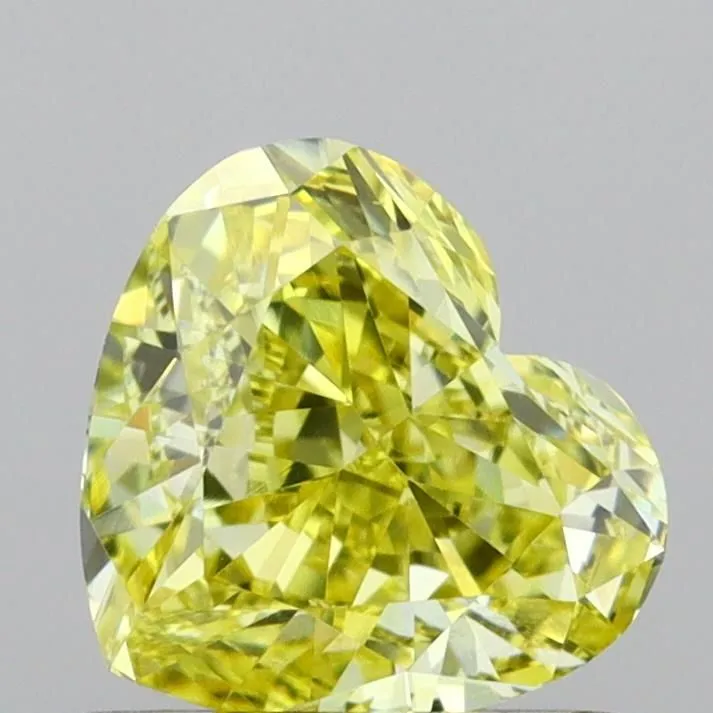 1.10ct HEART Fancy Intense Yellow VS1 Coloured Lab diamond