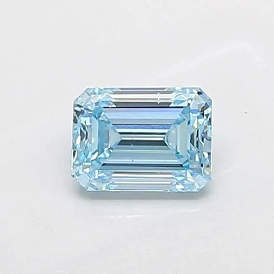 1.01ct EMERALD Fancy Vivid Blue VS2 Coloured Lab diamond