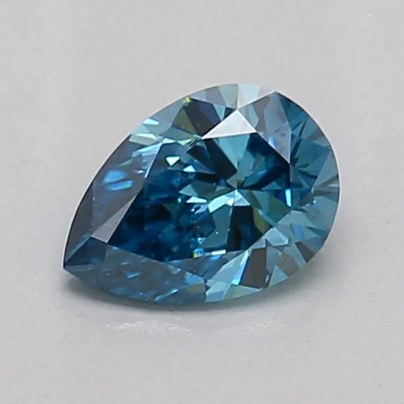 0.31ct PEAR Fancy Vivid Blue VS1 Coloured Lab diamond