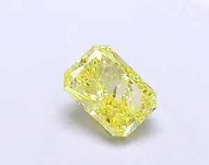 1.14ct RADIANT Fancy Vivid Yellow IF Coloured Lab diamond
