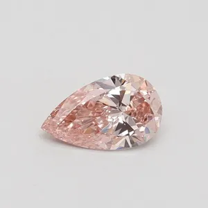 0.38ct PEAR Fancy Pink VS1 Coloured Lab diamond