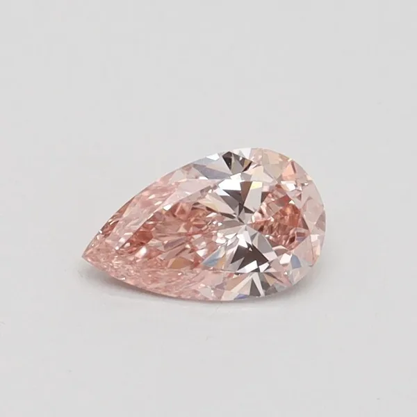 0.38ct PEAR Fancy Pink VS1 Coloured Lab diamond