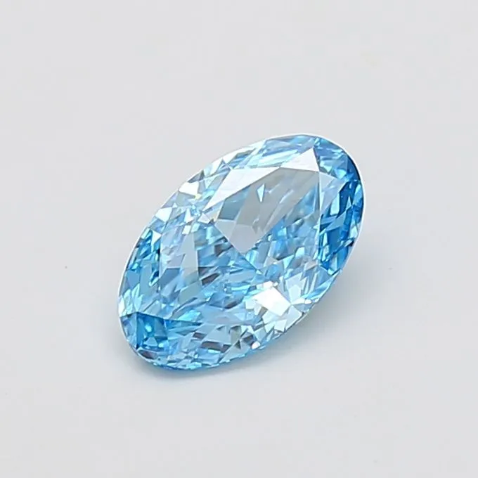 1.06ct OVAL Fancy Vivid Blue VVS2 Coloured Lab diamond