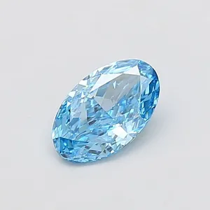 1.06ct OVAL Fancy Vivid Blue VVS2 Coloured Lab diamond