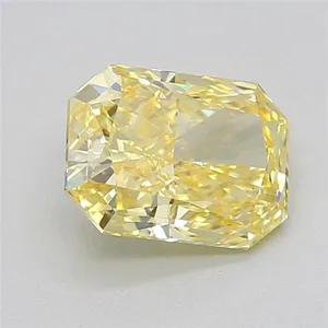 0.58ct RADIANT Fancy Vivid Yellow VS1 Coloured Lab diamond