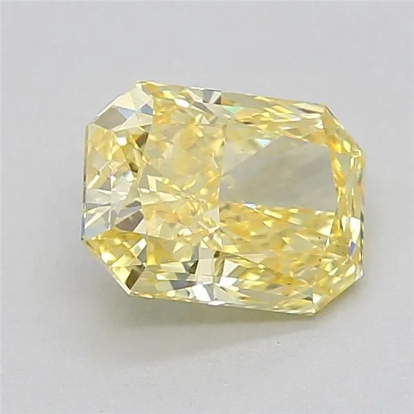0.58ct RADIANT Fancy Vivid Yellow VS1 Coloured Lab diamond