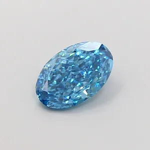 1.1ct OVAL Fancy Vivid Blue VS1 Coloured Lab diamond