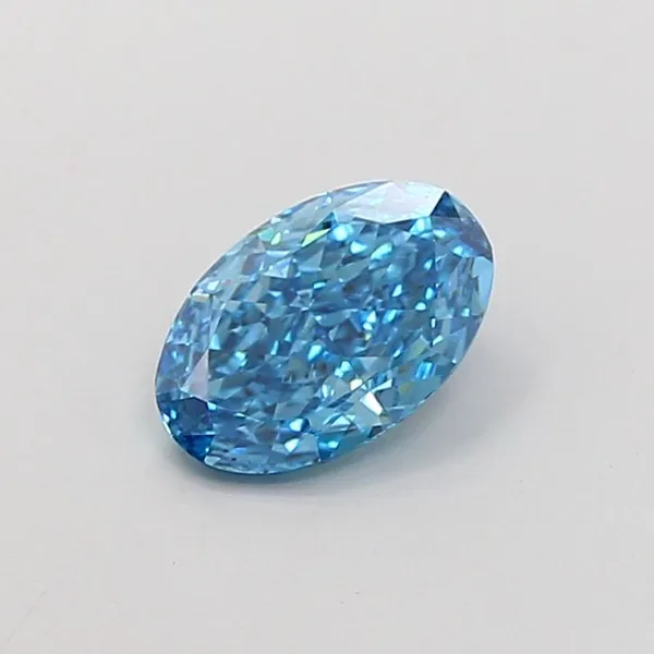 1.1ct OVAL Fancy Vivid Blue VS1 Coloured Lab diamond