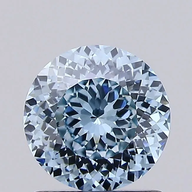 1.03ct ROUND Fancy Vivid Blue VS1 Coloured Lab diamond