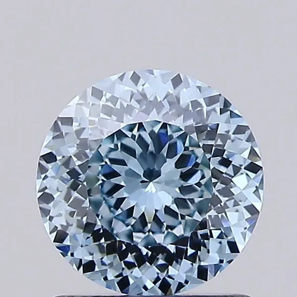 1.03ct ROUND Fancy Vivid Blue VS1 Coloured Lab diamond