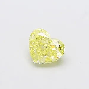 1.08ct HEART Fancy Intense Yellow SI1 Coloured Lab diamond