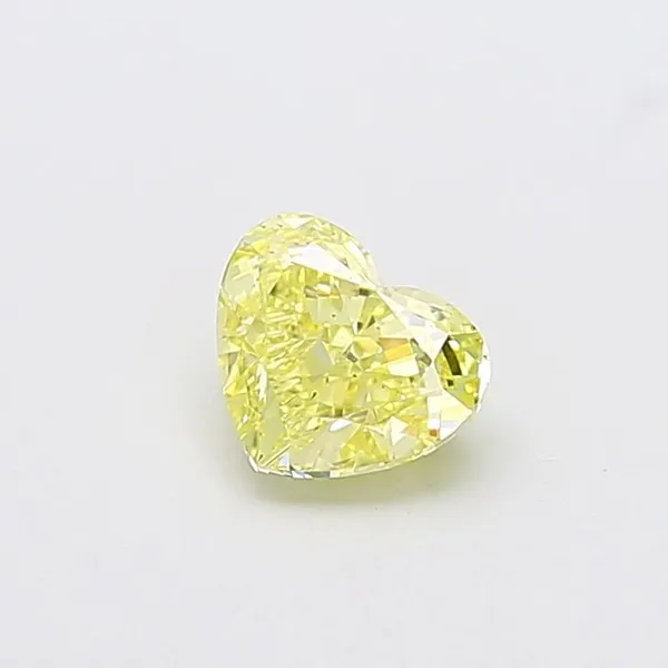 1.08ct HEART Fancy Intense Yellow SI1 Coloured Lab diamond