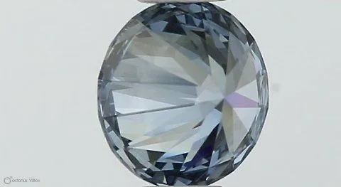 0.4ct ROUND Fancy Vivid Blue VVS2 Coloured Lab diamond
