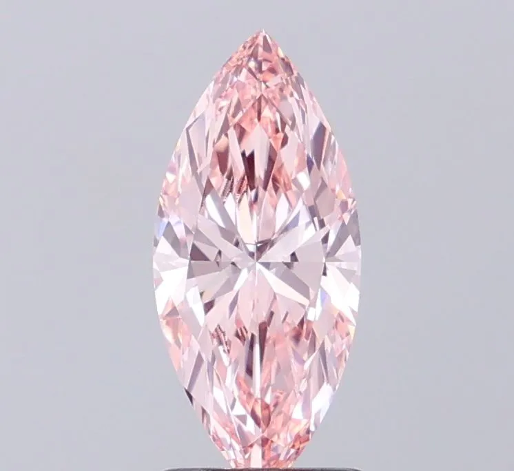 1.35ct MARQUISE Fancy Intense Pink VVS2 Coloured Lab diamond