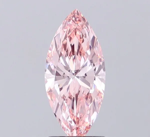 1.35ct MARQUISE Fancy Intense Pink VVS2 Coloured Lab diamond