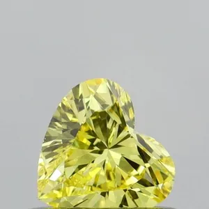 0.34ct HEART Fancy Vivid Yellow VS1 Coloured Lab diamond