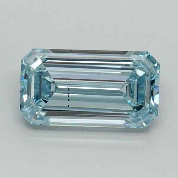 1.03ct EMERALD Fancy Vivid Blue VS2 Coloured Lab diamond