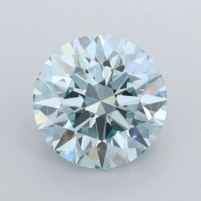 1.00ct ROUND Fancy Intense Blue VVS2 Coloured Lab diamond