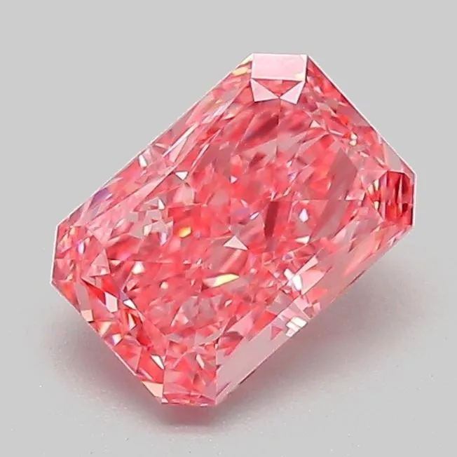1.10ct RADIANT Fancy Vivid Pink VVS2 Coloured Lab diamond