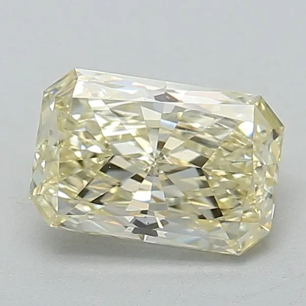 0.6ct RADIANT Fancy Light Yellow VS1 Coloured Lab diamond