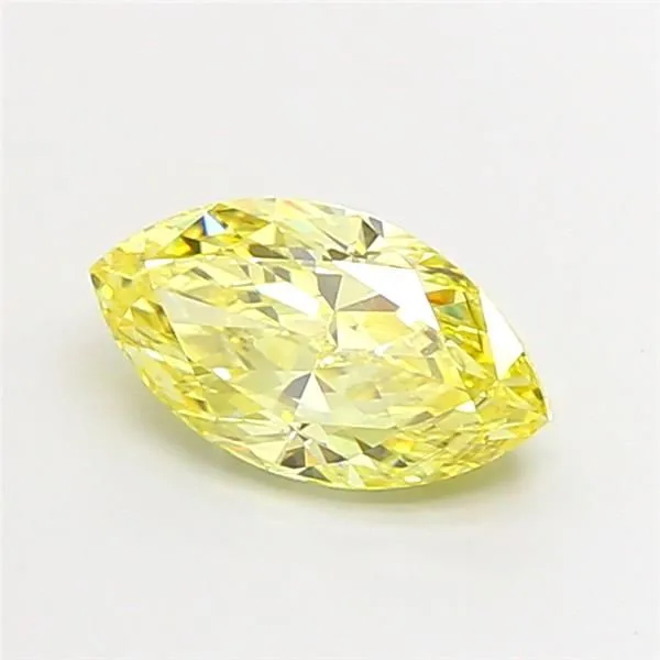 1.56ct MARQUISE Fancy Vivid Yellow VS1 Coloured Lab diamond