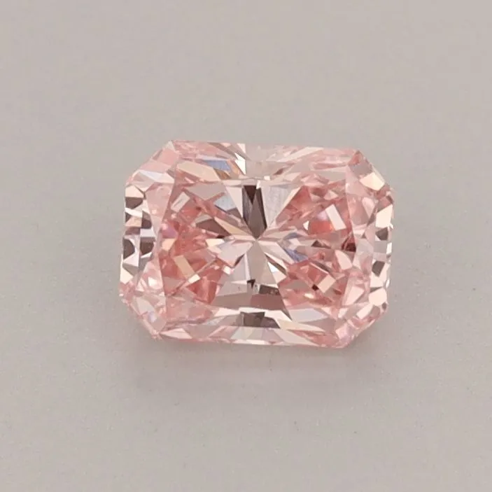 0.51ct RADIANT Fancy Vivid Pink VS1 Coloured Lab diamond