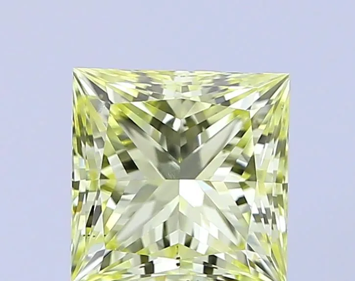 1.02ct PRINCESS Fancy Yellow VS2 Coloured Lab diamond