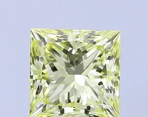 1.02ct PRINCESS Fancy Yellow VS2 Coloured Lab diamond