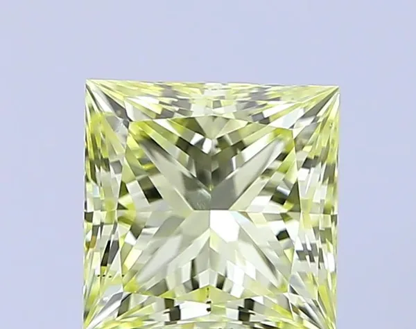 1.02ct PRINCESS Fancy Yellow VS2 Coloured Lab diamond