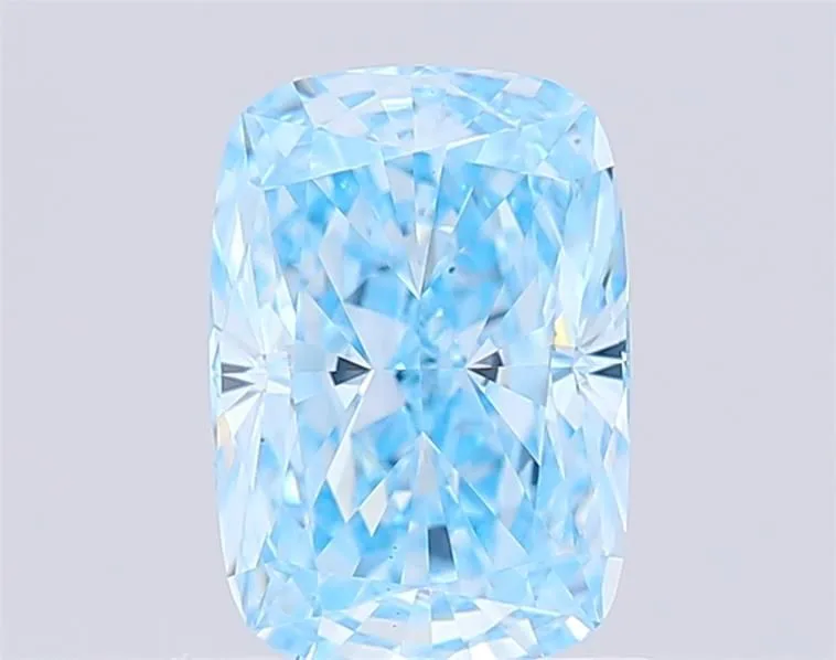 1.26ct CUSHION Fancy Vivid Blue VS2 Coloured Lab diamond