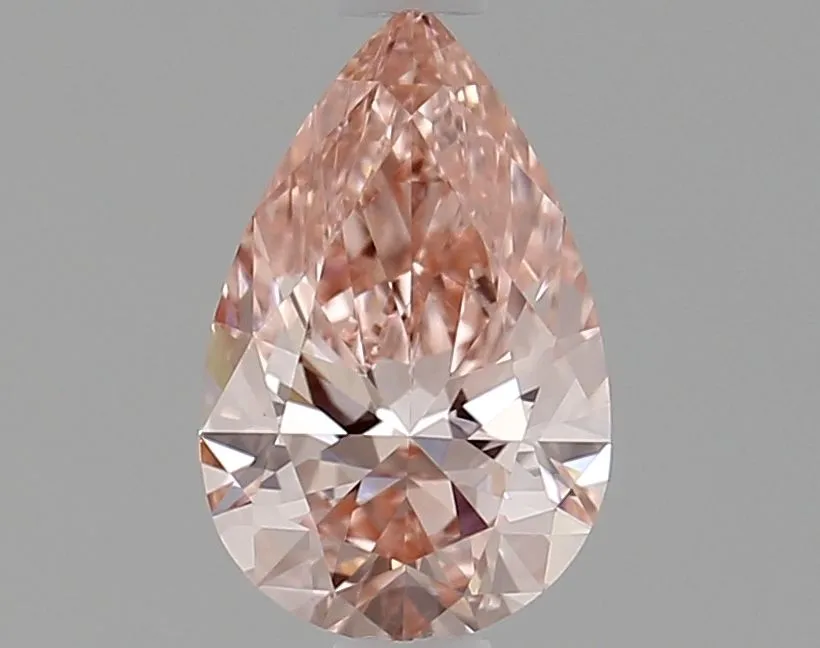 0.72ct PEAR Fancy Vivid Pink VVS1 Coloured Lab diamond