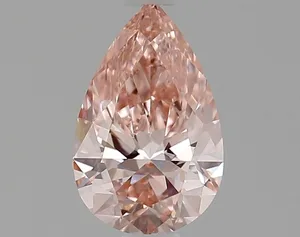 0.72ct PEAR Fancy Vivid Pink VVS1 Coloured Lab diamond