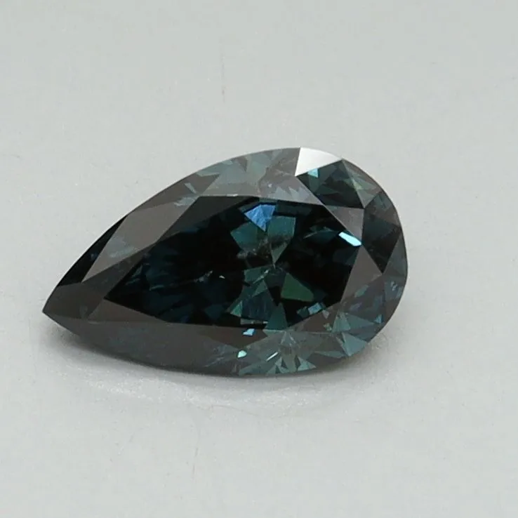 0.48ct PEAR Fancy Deep Blue SI1 Coloured Lab diamond