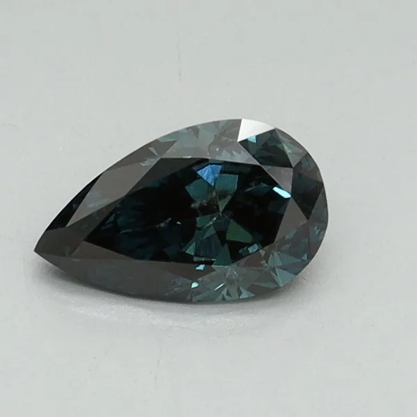 0.48ct PEAR Fancy Deep Blue SI1 Coloured Lab diamond