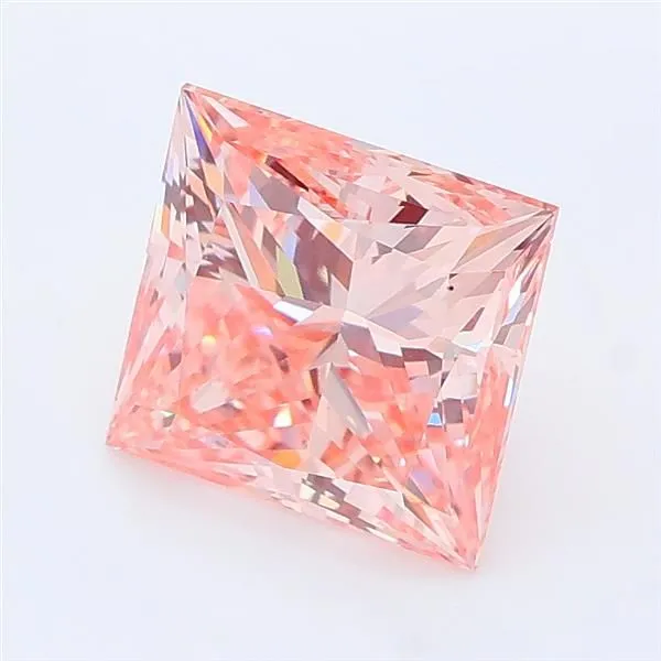 2.31ct PRINCESS Fancy Vivid Pink VS1 Coloured Lab diamond