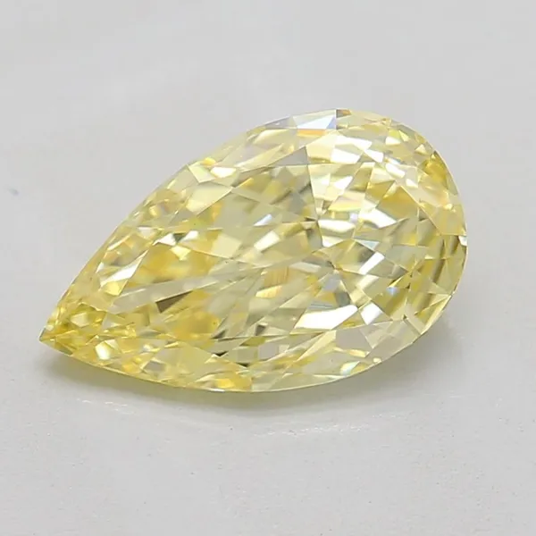 0.93ct PEAR Fancy Intense Yellow VS1 Coloured Lab diamond