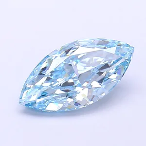 1.67ct MARQUISE Fancy Vivid Blue VVS2 Coloured Lab diamond