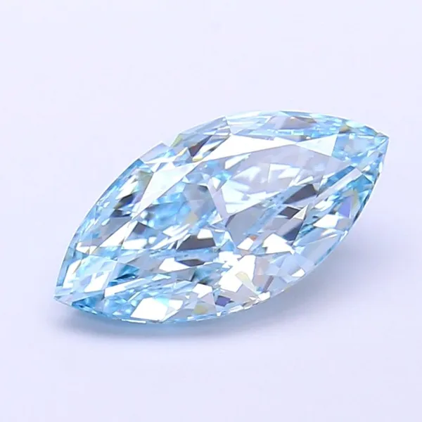 1.67ct MARQUISE Fancy Vivid Blue VVS2 Coloured Lab diamond