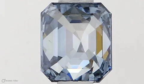 0.5ct EMERALD Fancy Intense Blue VS2 Coloured Lab diamond