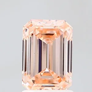 1.51ct EMERALD Fancy Intense Pink VS2 Coloured Lab diamond