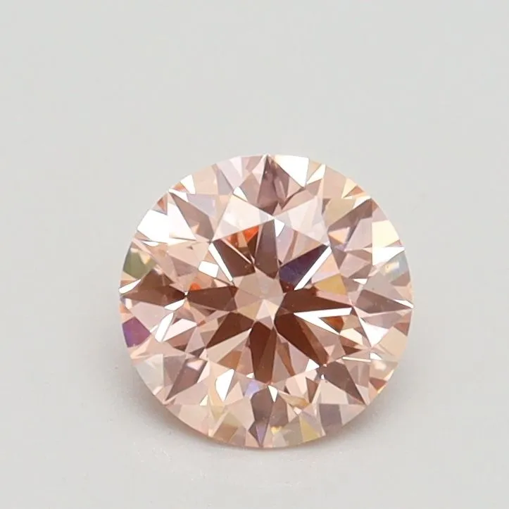0.64ct ROUND Fancy Intense Pink VS1 Coloured Lab diamond