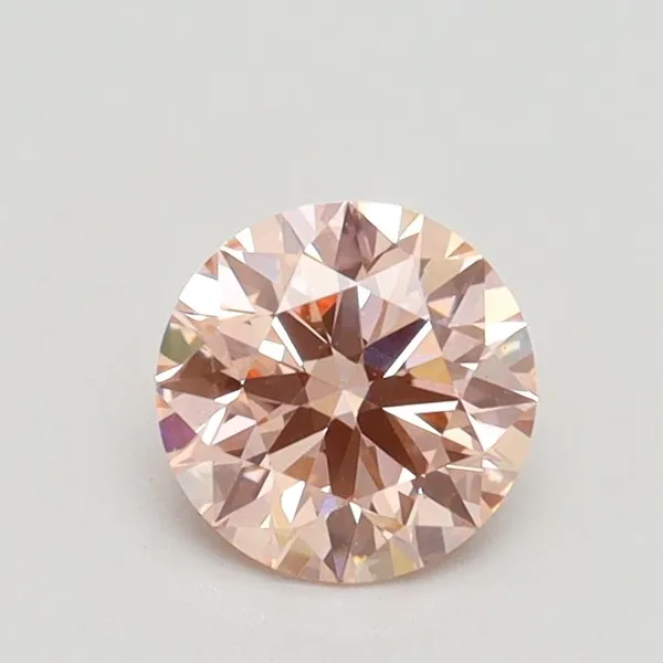 0.64ct ROUND Fancy Intense Pink VS1 Coloured Lab diamond