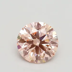 0.64ct ROUND Fancy Intense Pink VS1 Coloured Lab diamond