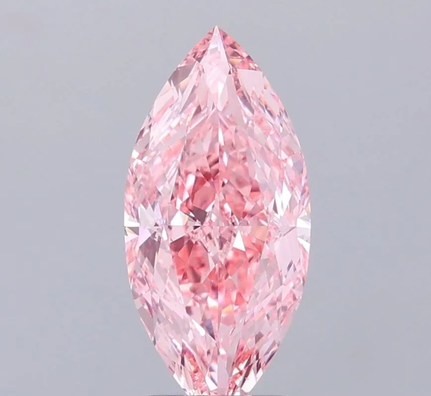 2.23ct MARQUISE Fancy Vivid Pink VVS2 Coloured Lab diamond